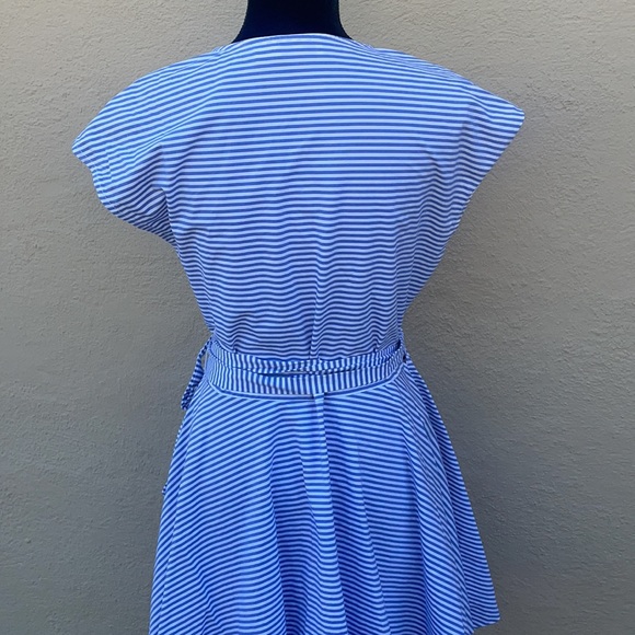 Vineyard Vine Grier Stripe Mix Wrap Wrap Dress - Picture 7 of 9